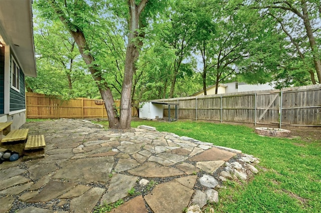 4025 Valley View Rd Unit 2, Austin, TX 78704 - fenced backyard featuring a patio and a shed