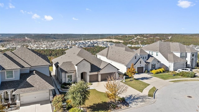 aerial view featuring a residential view