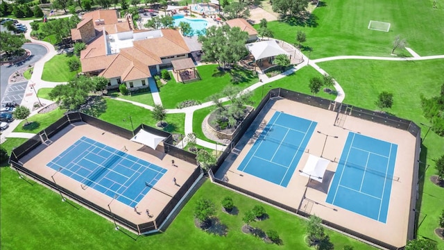 1745 Liguria Ct, Leander, TX 78641 - aerial view of a pool area