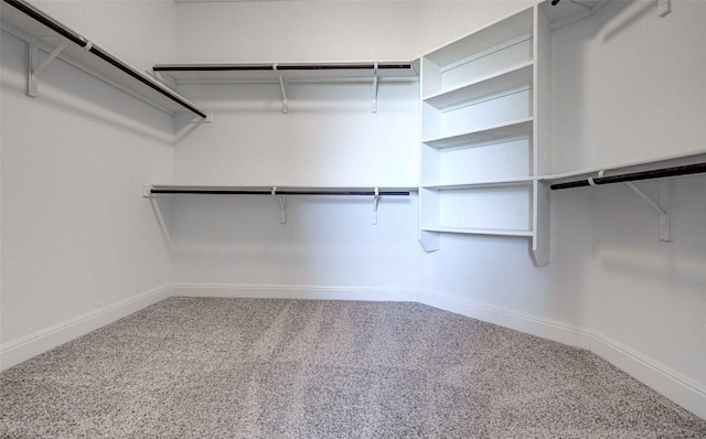 walk in closet featuring carpet