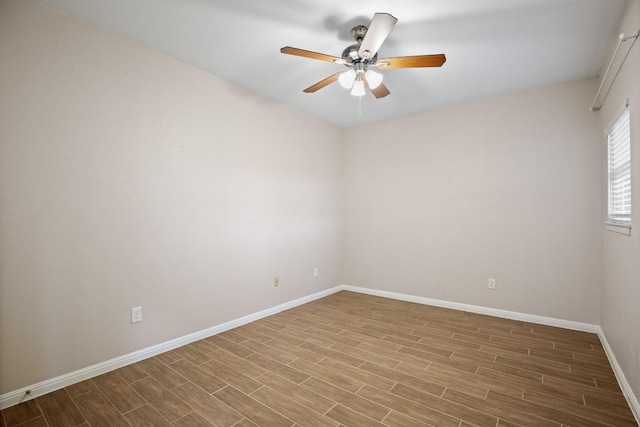 empty room with ceiling fan