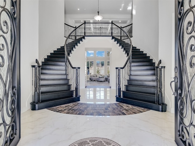 entrance foyer with a high ceiling