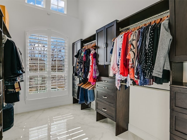 view of walk in closet