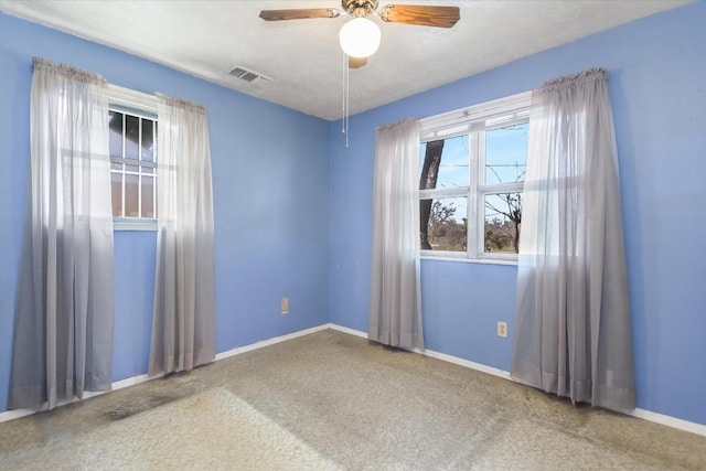 empty room with ceiling fan