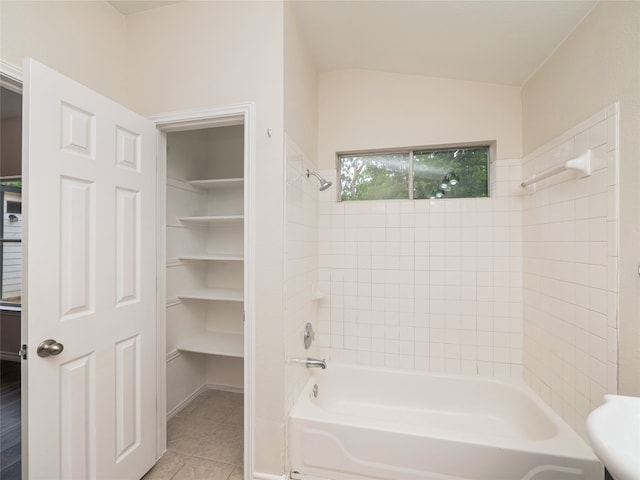 1416 Thibodeaux Dr, Round Rock, TX 78664 - bathroom with shower / bathtub combination and tile patterned flooring