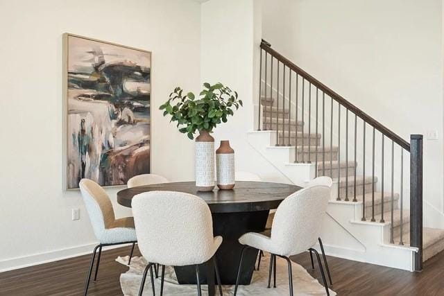 dining room featuring dark wood-type flooring