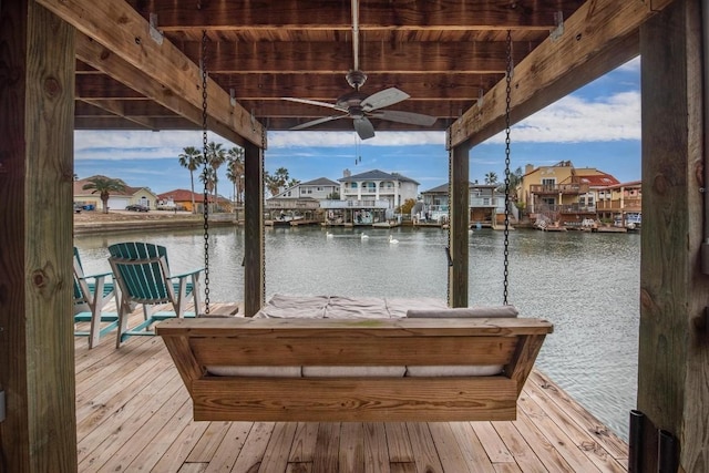 13569 Bullion Ct, Corpus Christi, TX 78418 - dock featuring a water view and a residential view