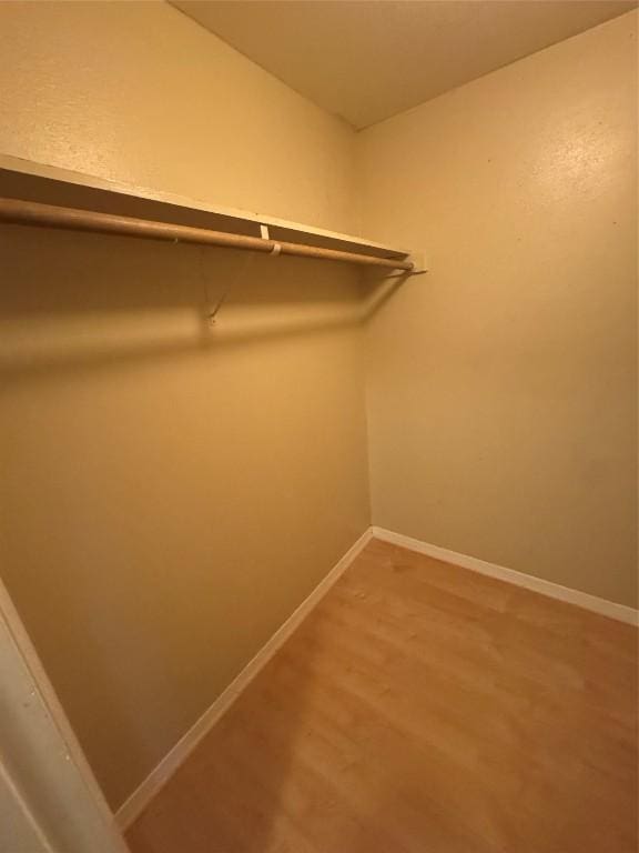 spacious closet featuring hardwood / wood-style flooring