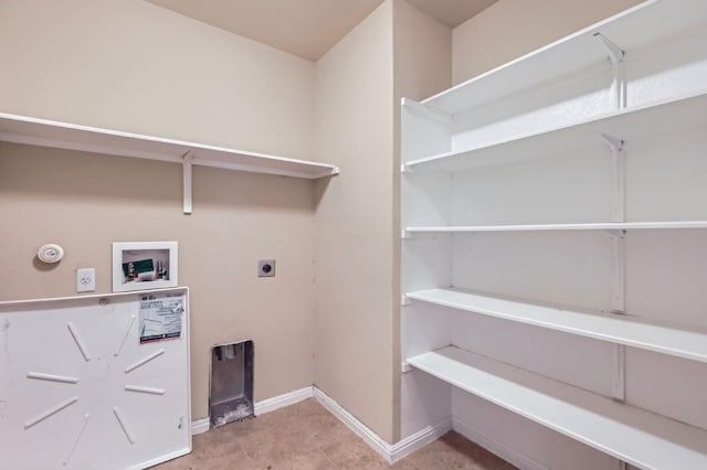 laundry room featuring hookup for a gas dryer, hookup for a washing machine, and electric dryer hookup