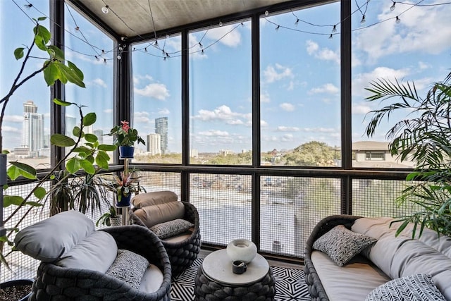 view of sunroom