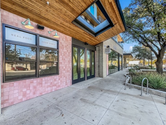 view of patio / terrace featuring french doors