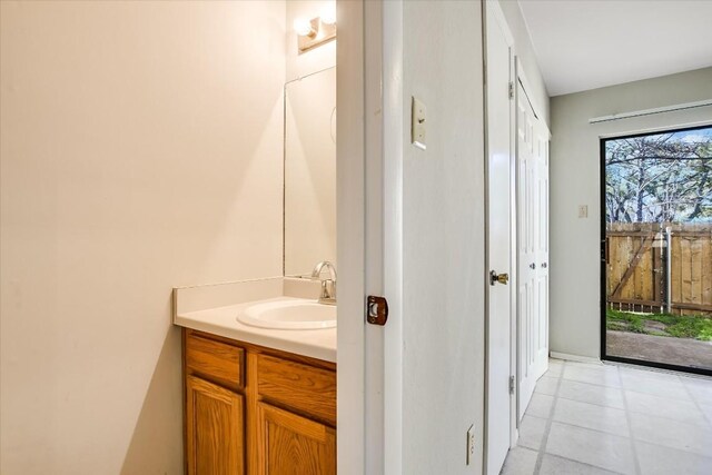 bathroom with vanity