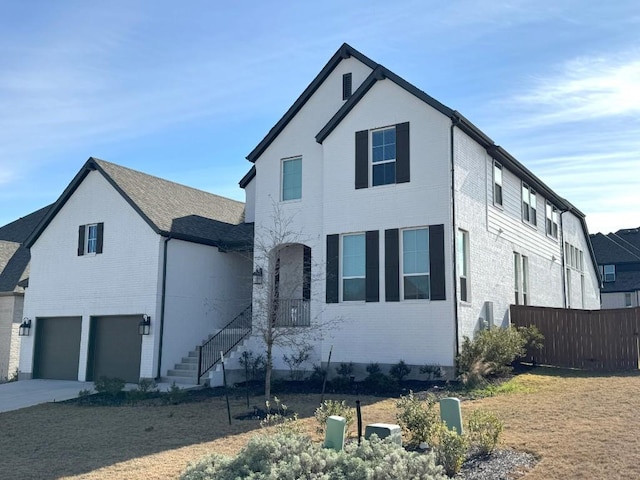 view of front of home featuring a garage