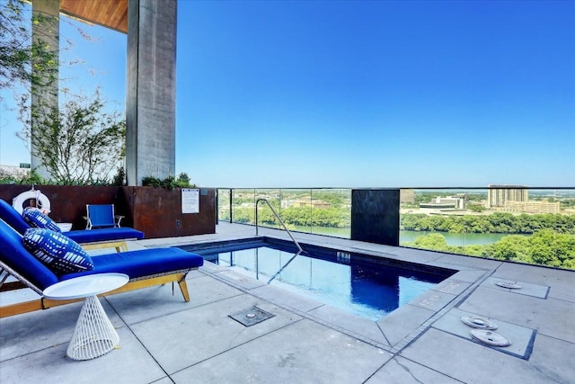 view of pool with a patio