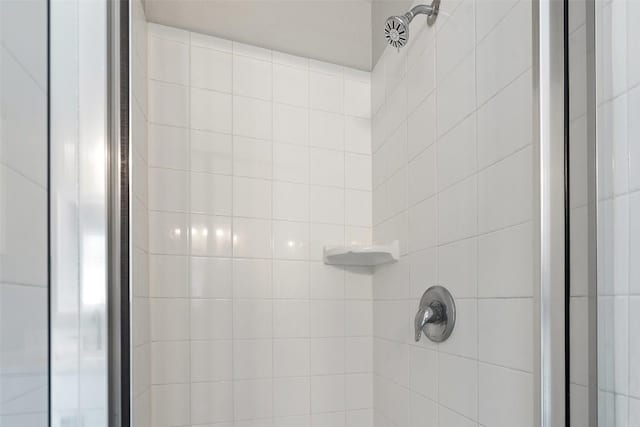 room details with a tile shower