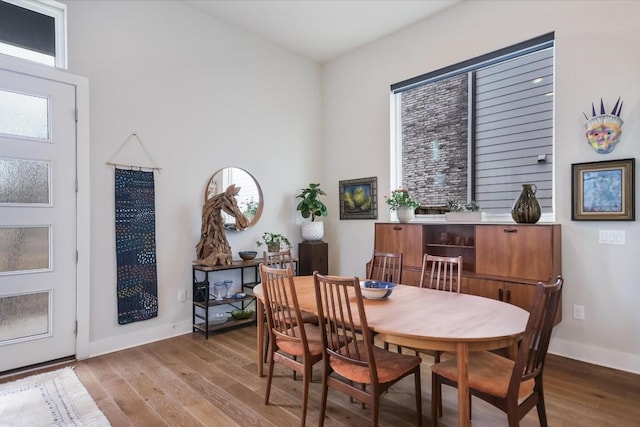 dining area featuring light hardwood / wood-style flooring