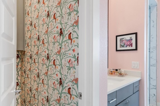 bathroom with vanity