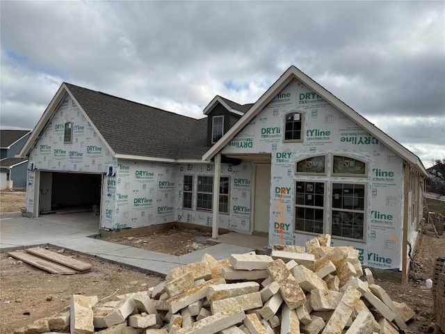 view of unfinished property