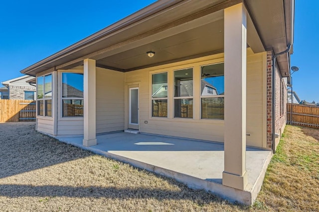 exterior space featuring fence