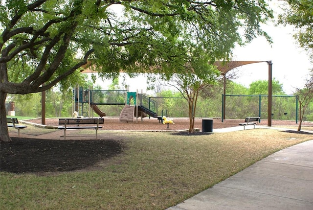 view of play area