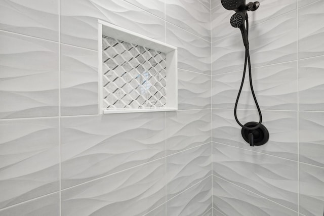 details with tiled shower