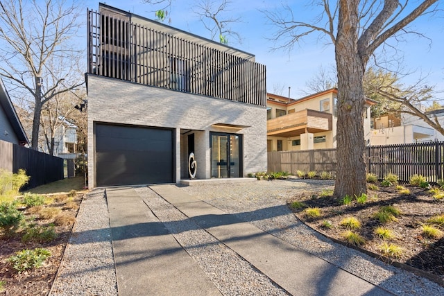 contemporary house with a garage