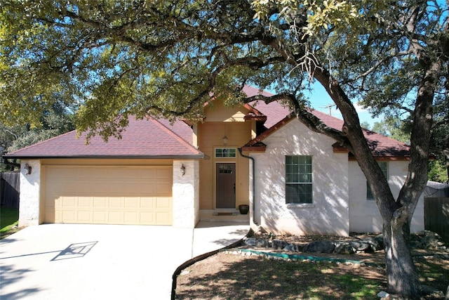 view of front of home featuring a garage