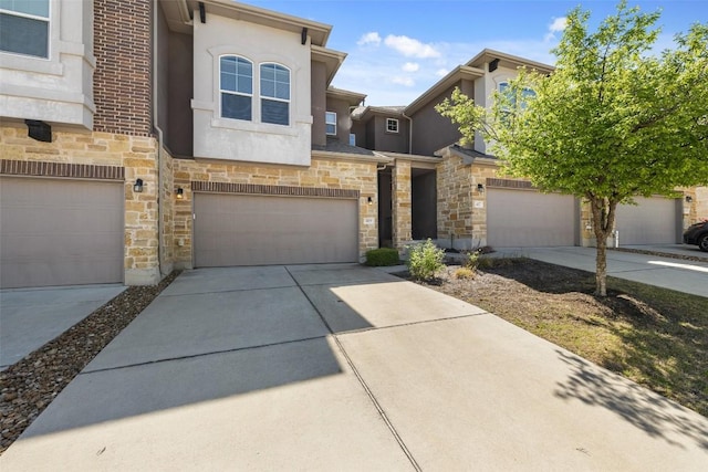 view of property with a garage