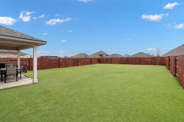 view of yard featuring a patio area