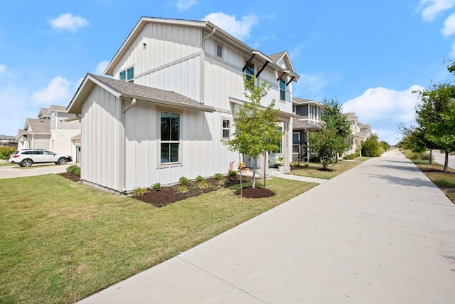 view of home's exterior featuring a yard