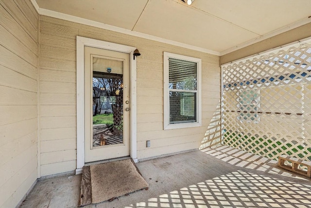 view of doorway to property