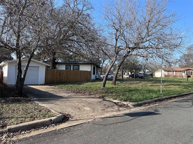 exterior space with a front lawn