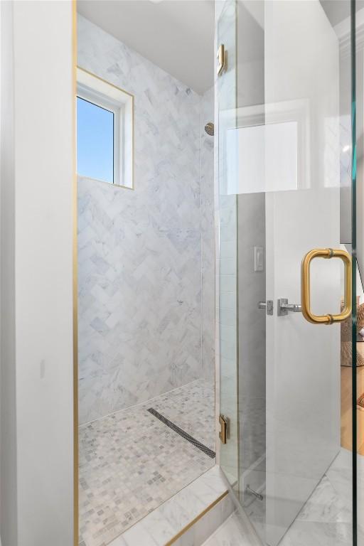 bathroom with walk in shower