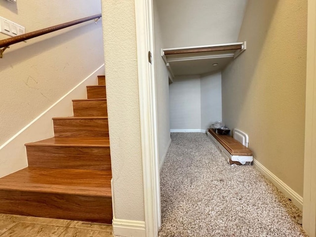 stairs with carpet