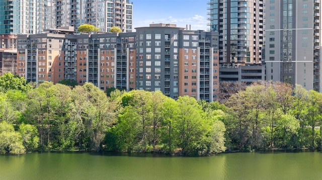 view of property with a water view