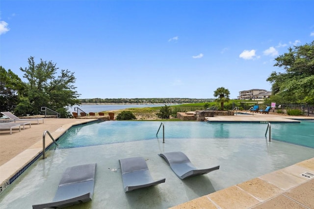 view of pool with a patio area