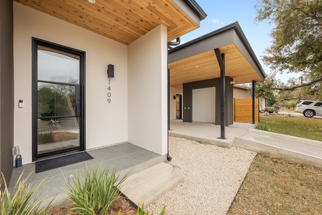 1409 Valleyridge Dr Unit B, Austin, TX 78704 - doorway to property with stucco siding
