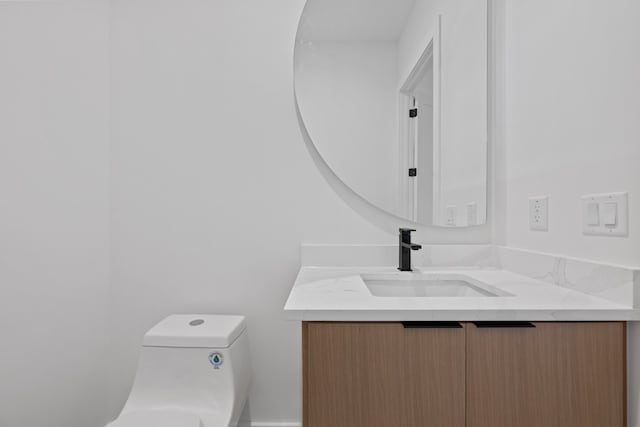 1409 Valleyridge Dr Unit B, Austin, TX 78704 - half bathroom featuring vanity and toilet