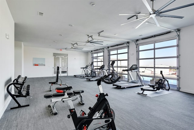 4361 S Congress Ave Unit 333, Austin, TX 78745 - gym with carpet floors