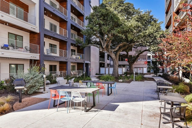 view of community featuring a patio area