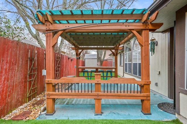 view of wooden deck