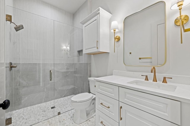 1318 Country Side Bnd, Fredericksburg, TX 78624 - full bath featuring a stall shower, vanity, and toilet