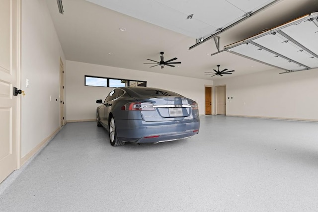 1318 Country Side Bnd, Fredericksburg, TX 78624 - garage with baseboards and ceiling fan