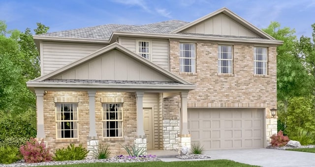 view of front facade with a garage