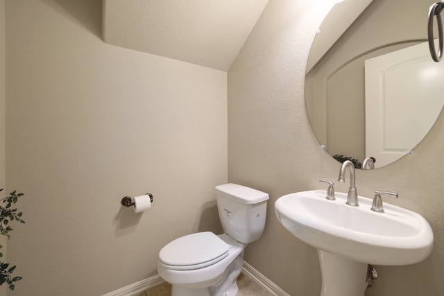 5025 Patagonia Pass, Austin, TX 78738 - bathroom with a sink and lofted ceiling