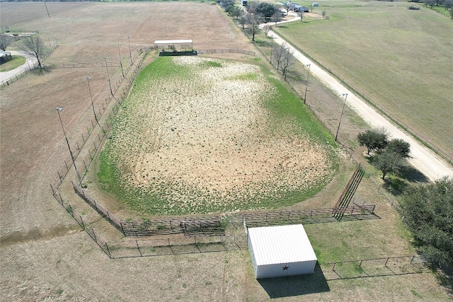 drone / aerial view featuring a rural view