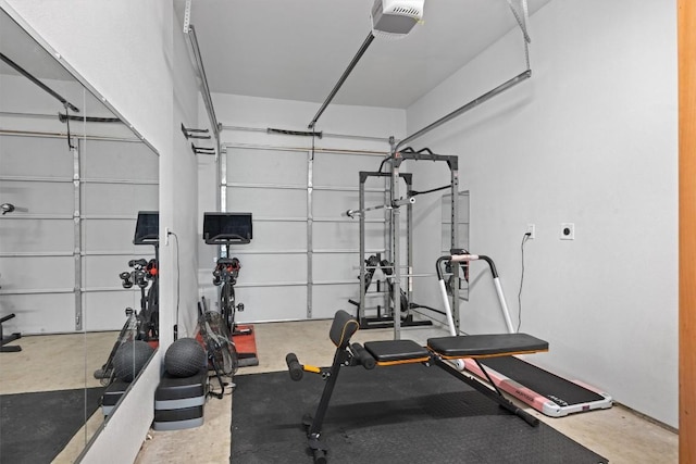 view of workout area