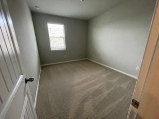 unfurnished room featuring carpet