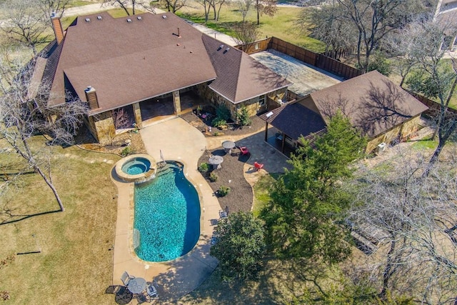 birds eye view of property