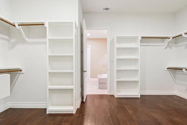 124 Abamillo Dr, Bastrop, TX 78602 - walk in closet featuring wood-type flooring
